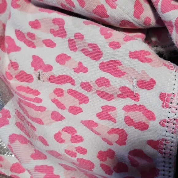 Victoria's Secret PINK Black w/ Pink Leopard Print Foldover Leggings/Yoga Pants. - Picture 13 of 13